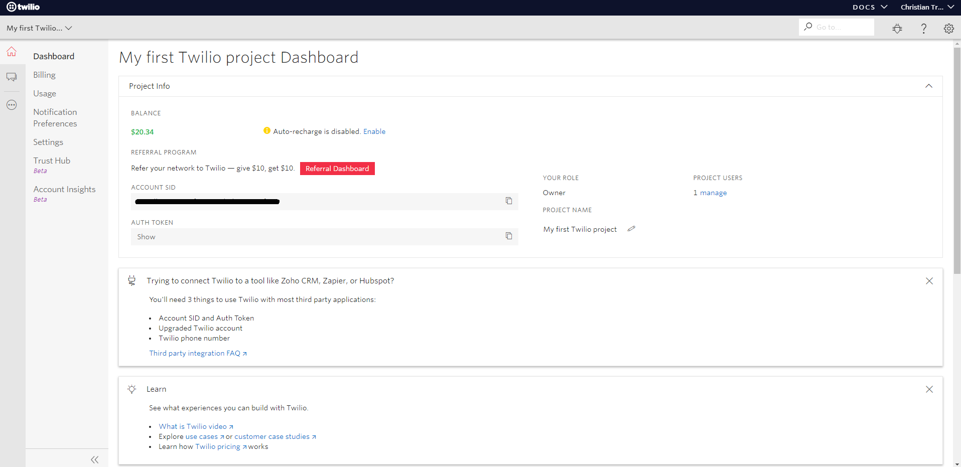 TwilioDashboard